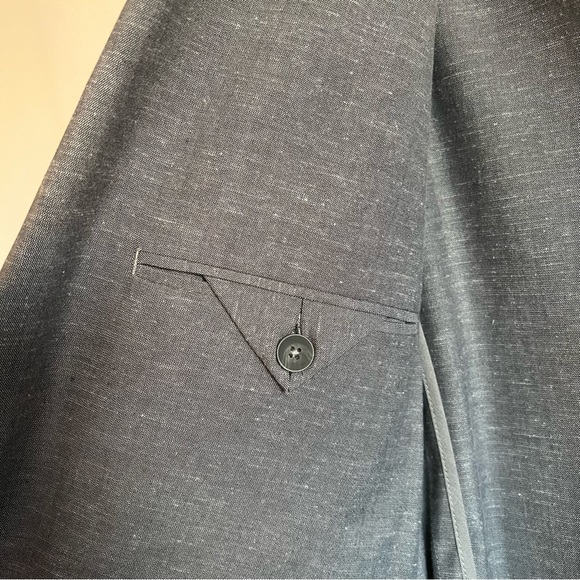 1901 Extra Trim Fit Chambray Sport Coat in Grey - Picture 10 of 10